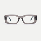 Thea smoke gray acetate eyeglasses, front view