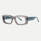 Thea smoke gray acetate eyeglasses, angled view