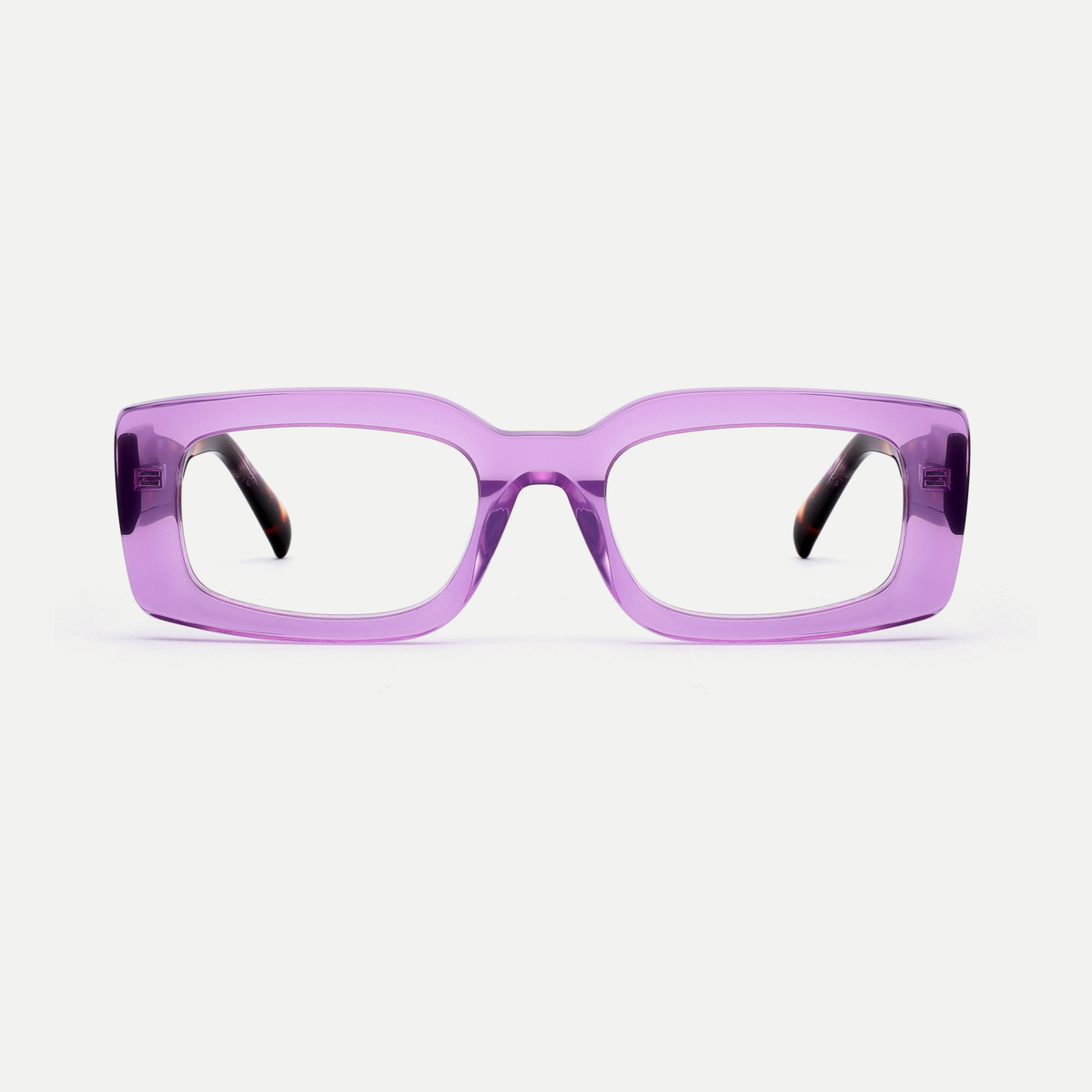 Thea purple acetate eyeglasses, front view