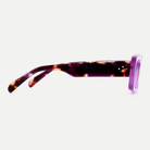 Thea purple acetate eyeglasses, side detail