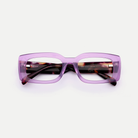 Thea purple acetate eyeglasses, inner temple detail
