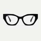 Daphne black acetate eyeglasses, front view