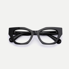 Daphne black acetate eyeglasses, alternate front view