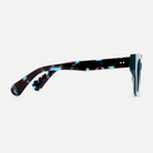 Daphne deep teal acetate eyeglasses, side view