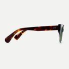 Daphne olive green acetate eyeglasses, side view