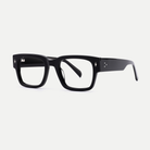 Ingrid black acetate eyeglasses, angled view