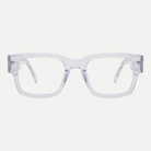 Ingrid crystal clear acetate eyeglasses, front view
