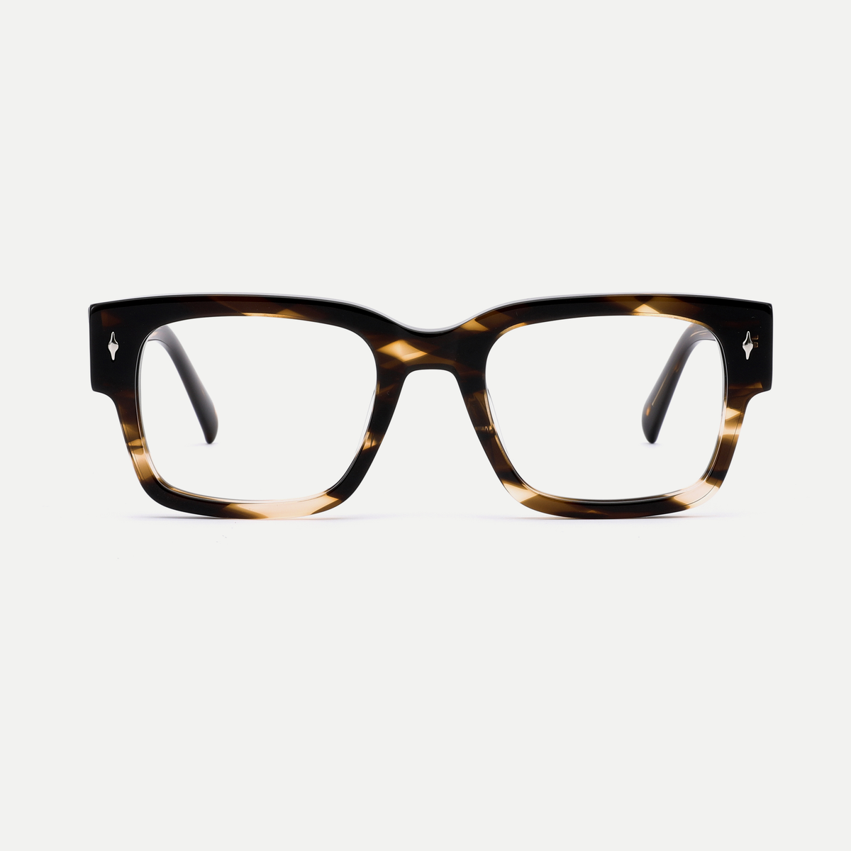Ingrid tortoise acetate eyeglasses, front view