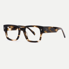 Ingrid tortoise acetate eyeglasses, angled view