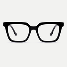 Odette black acetate eyeglasses, front view