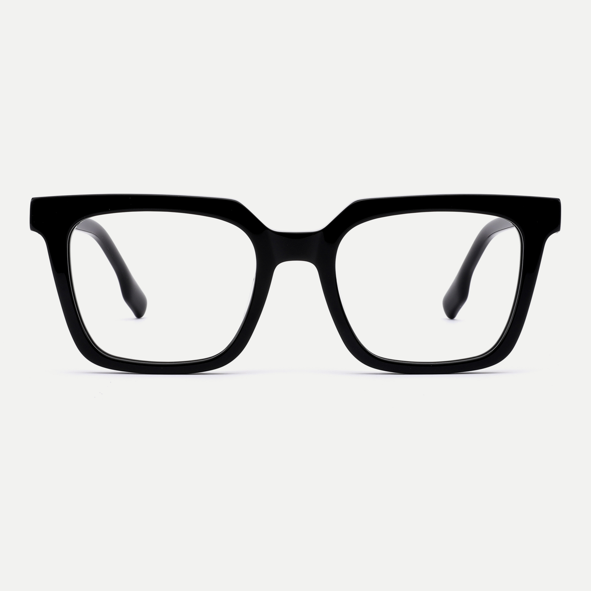 Odette black acetate eyeglasses, front view