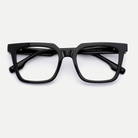 Odette black acetate eyeglasses, inner temple detail
