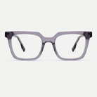 Odette smoke gray acetate eyeglasses, front view