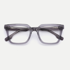 Odette smoke gray acetate eyeglasses, inner temple detail