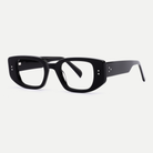 Maeve black acetate eyeglasses, angled view