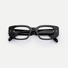 Maeve black acetate eyeglasses, inner temple detail