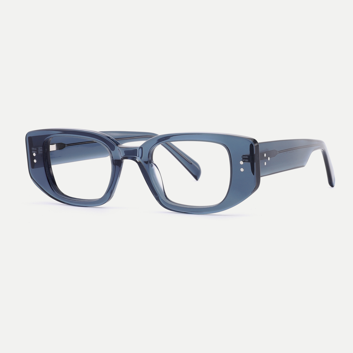 Maeve slate blue acetate eyeglasses, angled view