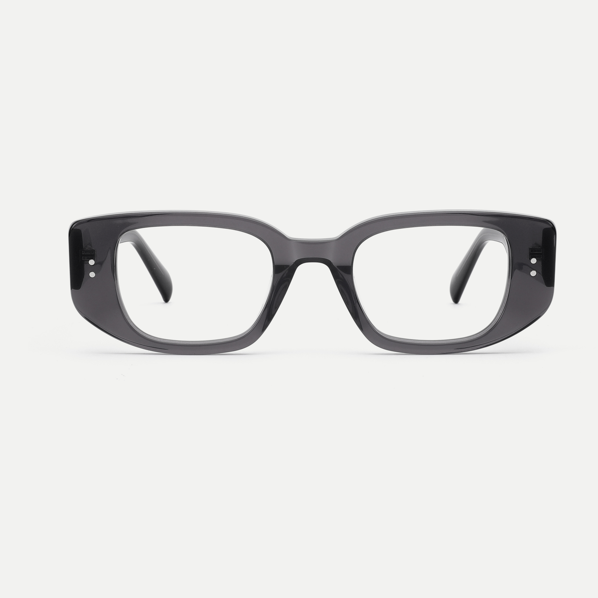 Maeve smoke gray acetate eyeglasses, front view