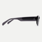 Maeve smoke gray acetate eyeglasses, side detail