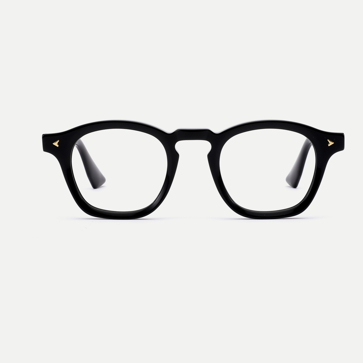 Sylvie black acetate eyeglasses, front view