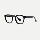 Sylvie black acetate eyeglasses, angled view