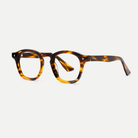 Sylvie amber tortoise acetate eyeglasses, angled view