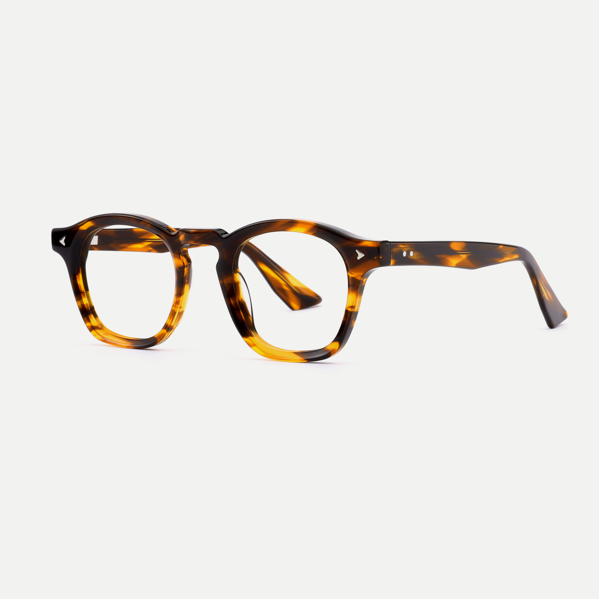Sylvie amber tortoise acetate eyeglasses, angled view
