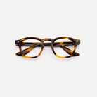 Sylvie amber tortoise acetate eyeglasses, inner temple detail