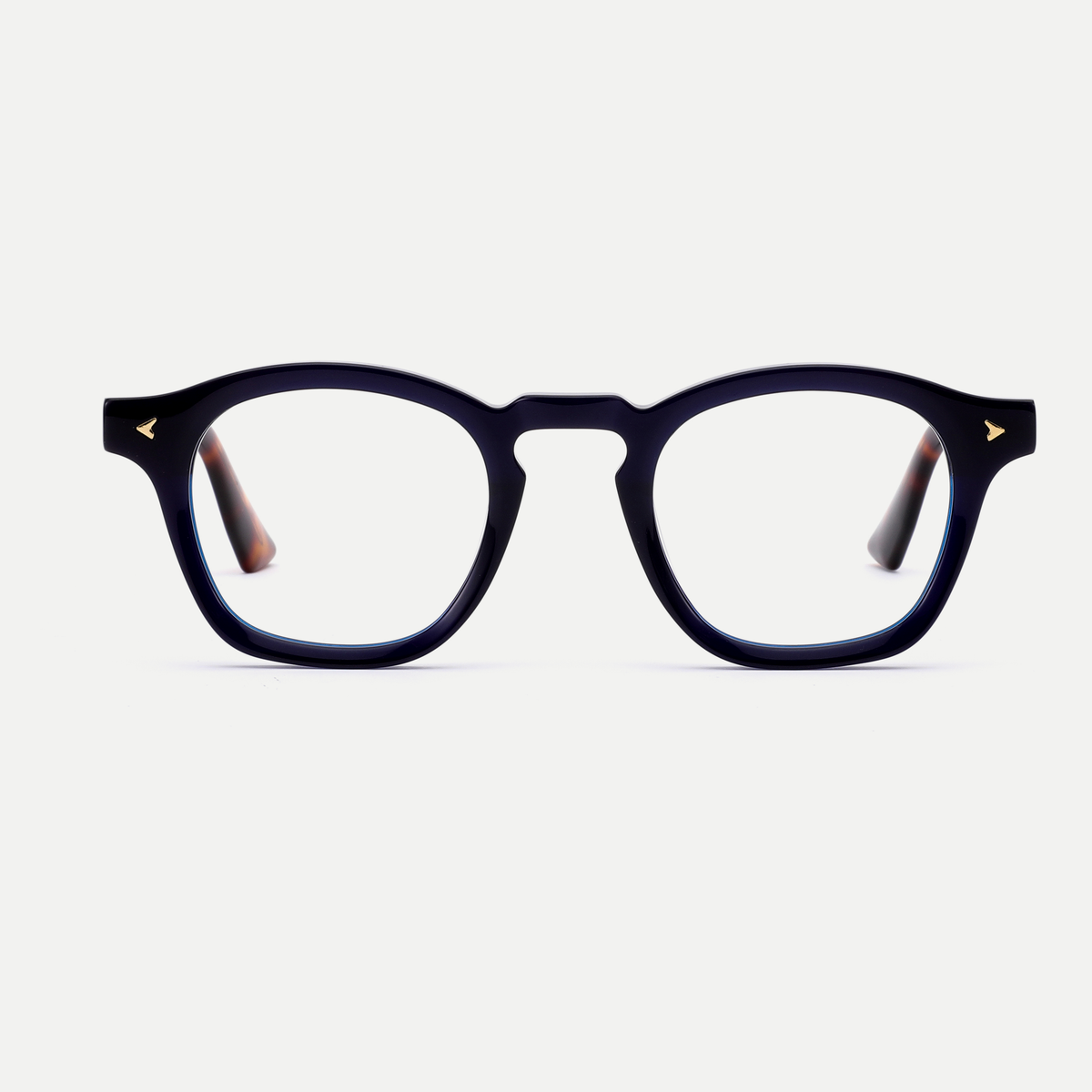 Sylvie navy blue acetate eyeglasses, front view
