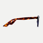 Sylvie navy blue acetate eyeglasses, side detail