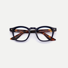 Sylvie navy blue acetate eyeglasses, inner temple detail