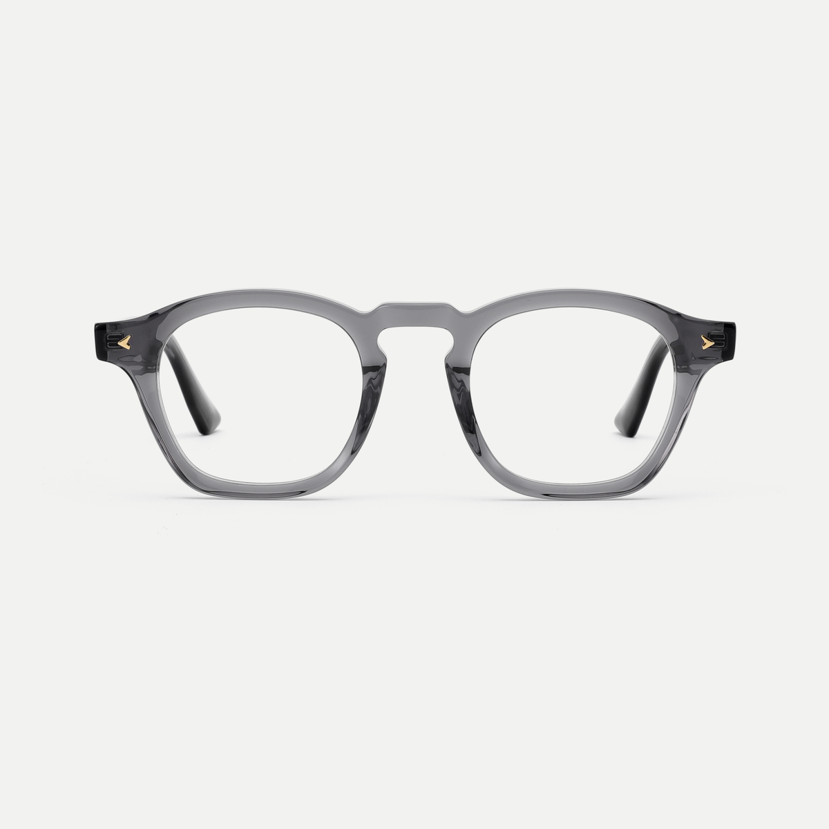 Sylvie crystal gray acetate eyeglasses, front view