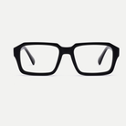 Ines black acetate eyeglasses, front view