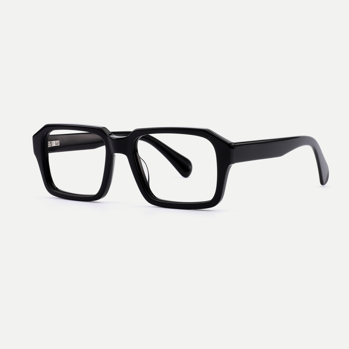 Ines black acetate eyeglasses, angled view