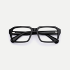 Ines black acetate eyeglasses, inner temple detail