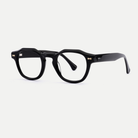 Alma black acetate eyeglasses, angled view