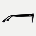 Alma black acetate eyeglasses, side detail