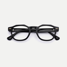 Alma black acetate eyeglasses, inner temple detail