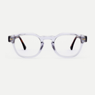 Alma crystal clear acetate eyeglasses, front view
