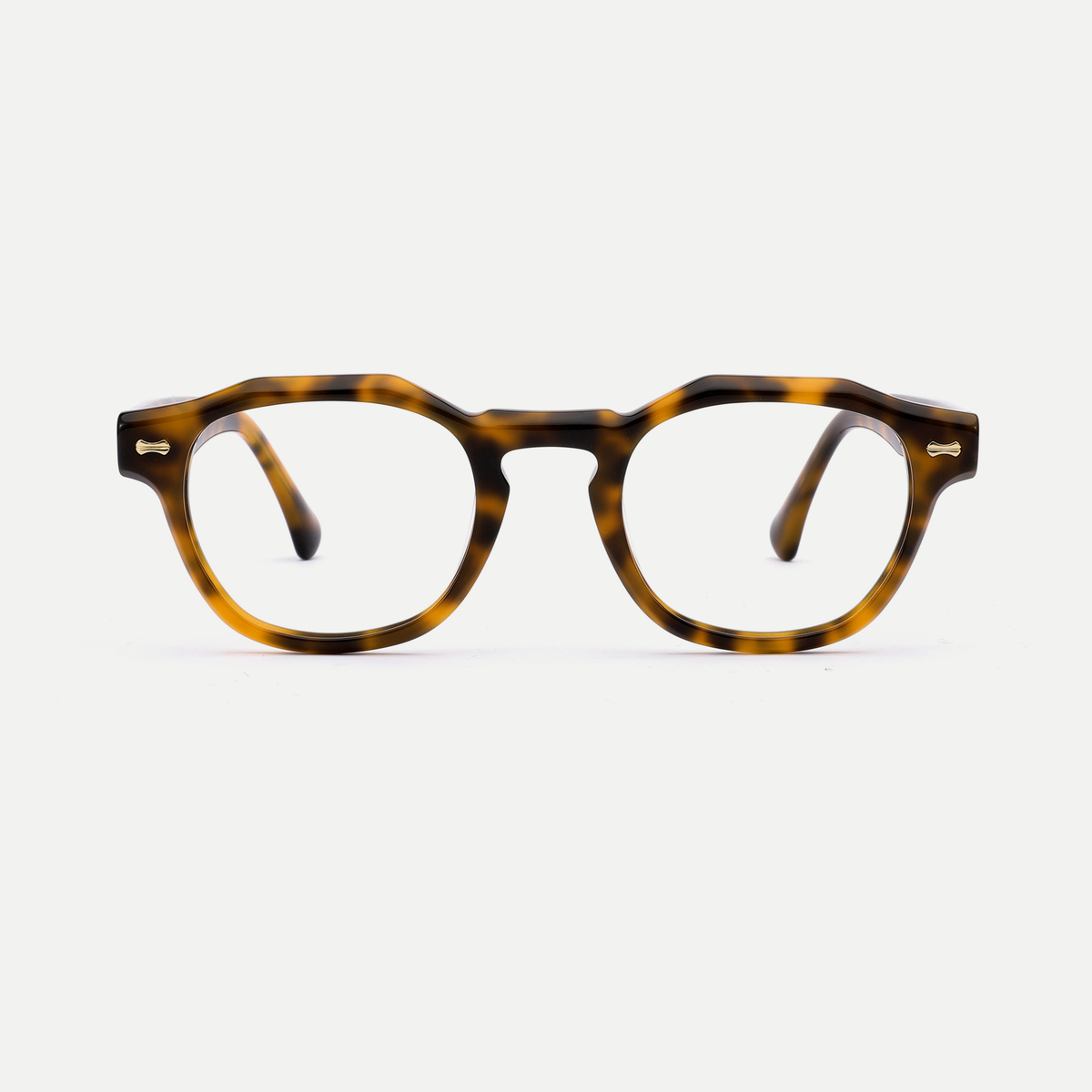 Alma tortoise acetate eyeglasses, front view