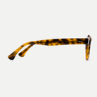 Alma tortoise acetate eyeglasses, side detail