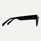 Giselle black acetate eyeglasses, side detail