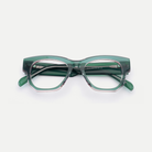 Giselle crystal mint / pink acetate eyeglasses, inner temple detail