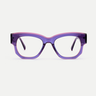 Giselle purple acetate eyeglasses, front view