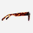 Giselle tortoise acetate eyeglasses, side detail