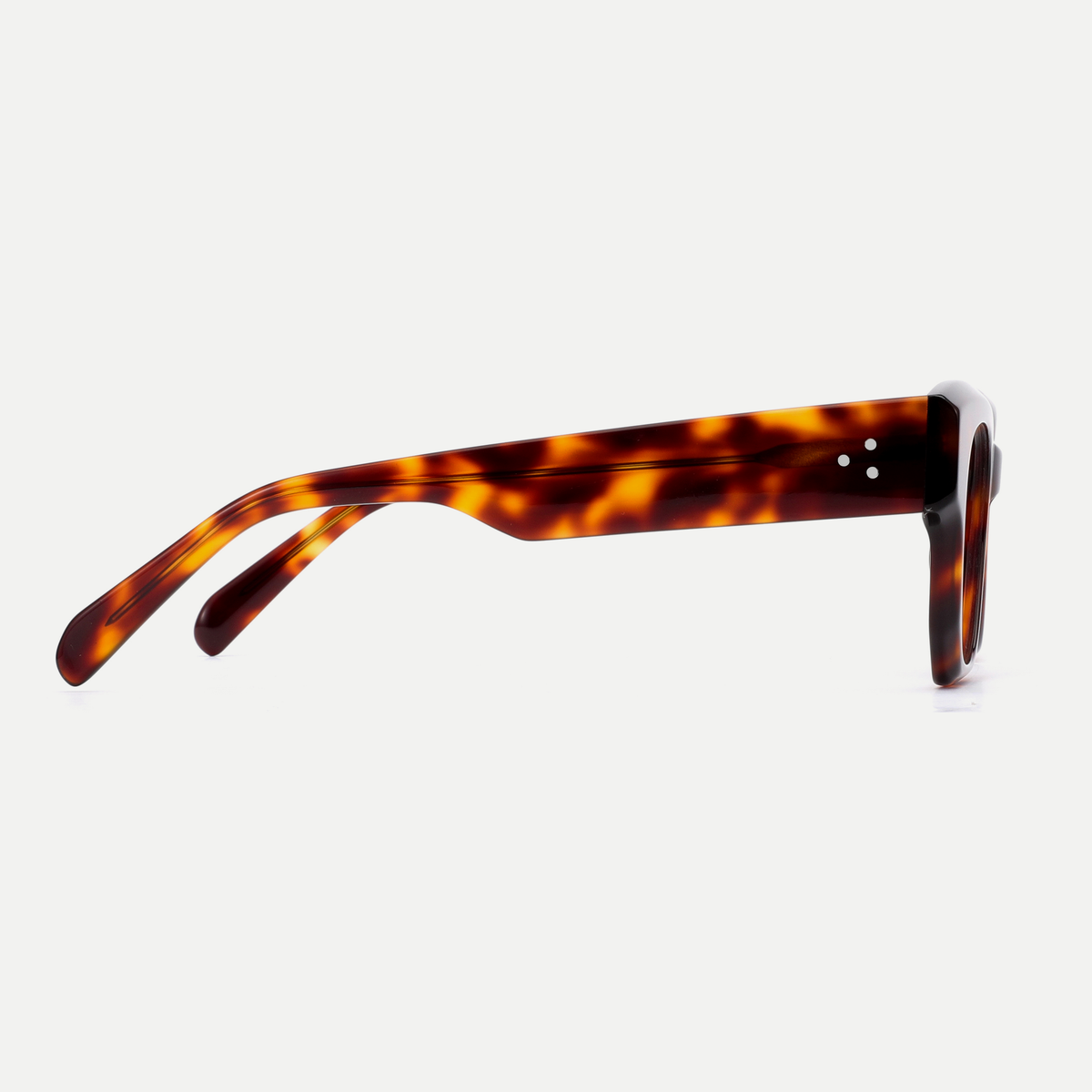 Giselle tortoise acetate eyeglasses, side detail