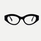 Lola black acetate eyeglasses, front view
