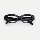 Lola black acetate eyeglasses, inner temple detail