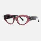 Lola crystal mauve acetate eyeglasses, angled view