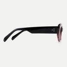 Lola crystal mauve acetate eyeglasses, side detail